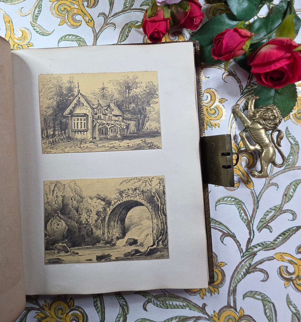 1828 Late Georgian Locked Book - Working Lock and Key