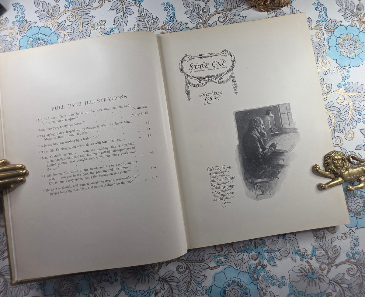 1911 A Christmas Carol by Charles Dickens - Illustrated Antique Edition