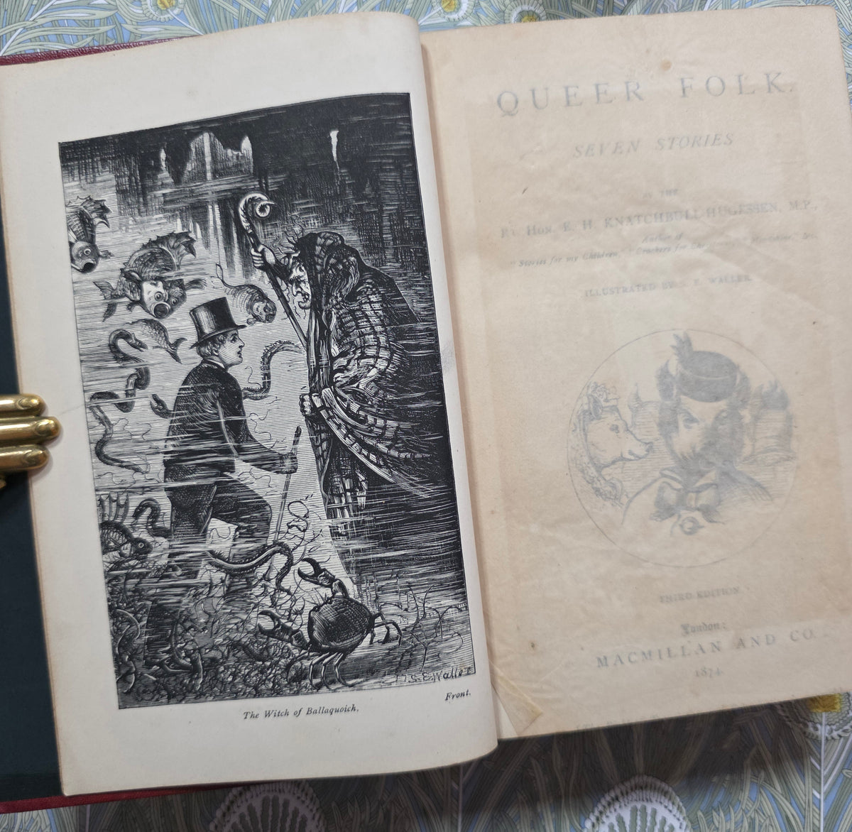 1874 Queer Folk by EH Knatchbull-Hugessen - Illustrated Antique Book