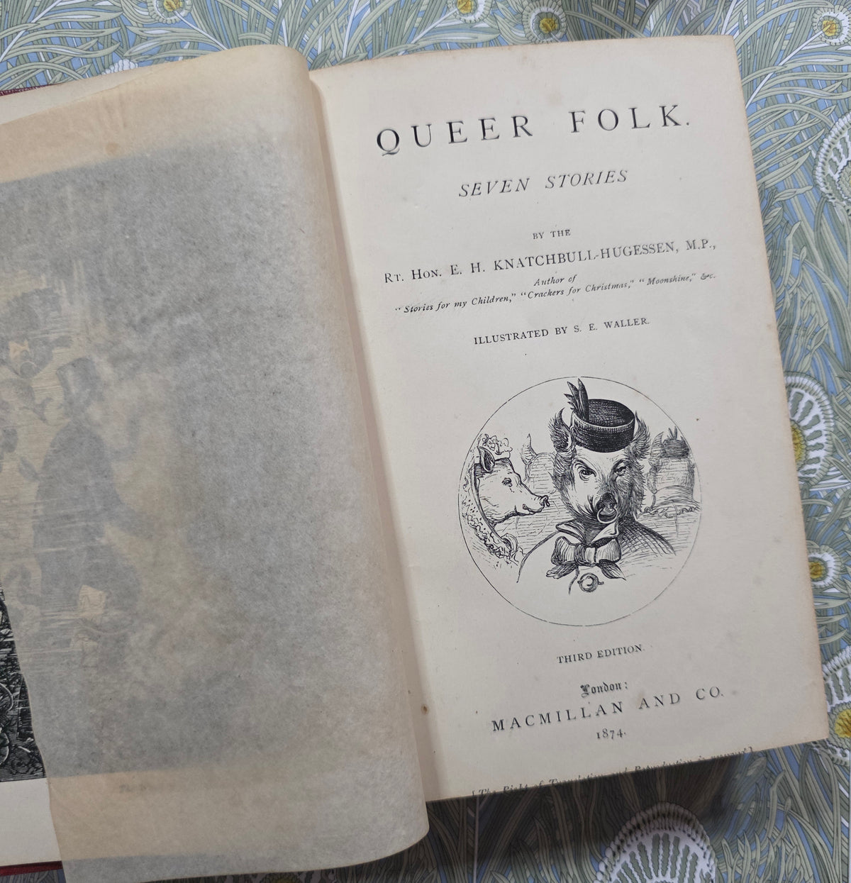 1874 Queer Folk by EH Knatchbull-Hugessen - Illustrated Antique Book