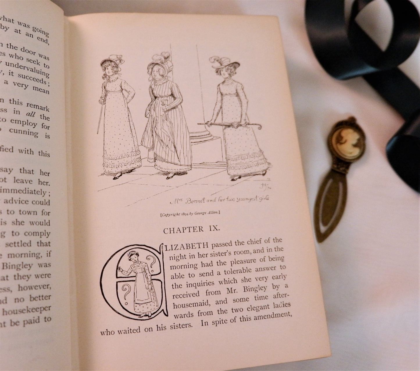 1895 Pride and Prejudice by Jane Austen / The Peacock Edition / George Allen, London / REBACKED - In Good Condition / Illustrated by Hugh Thomson