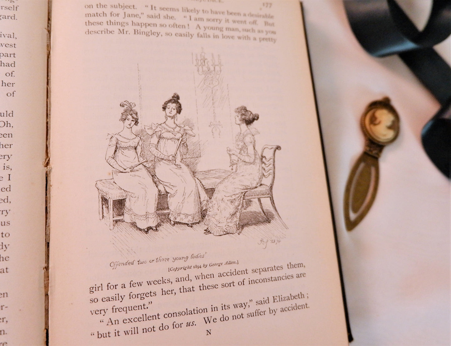 1895 Pride and Prejudice by Jane Austen / The Peacock Edition / George Allen, London / REBACKED - In Good Condition / Illustrated by Hugh Thomson