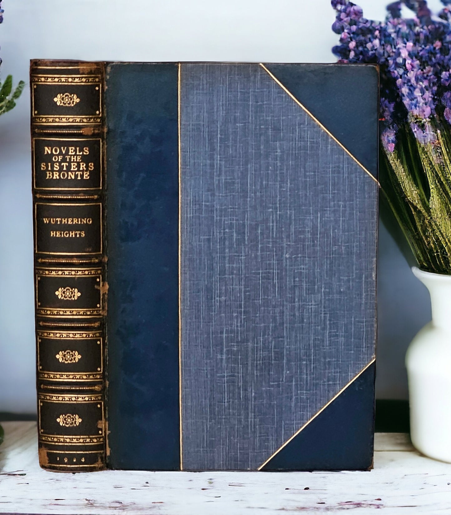 1924 Wuthering Heights by Emily Bronte / John Grant, Edinburgh / Leather Bound / Black & White Illustrations / Antique Book / Good Condition