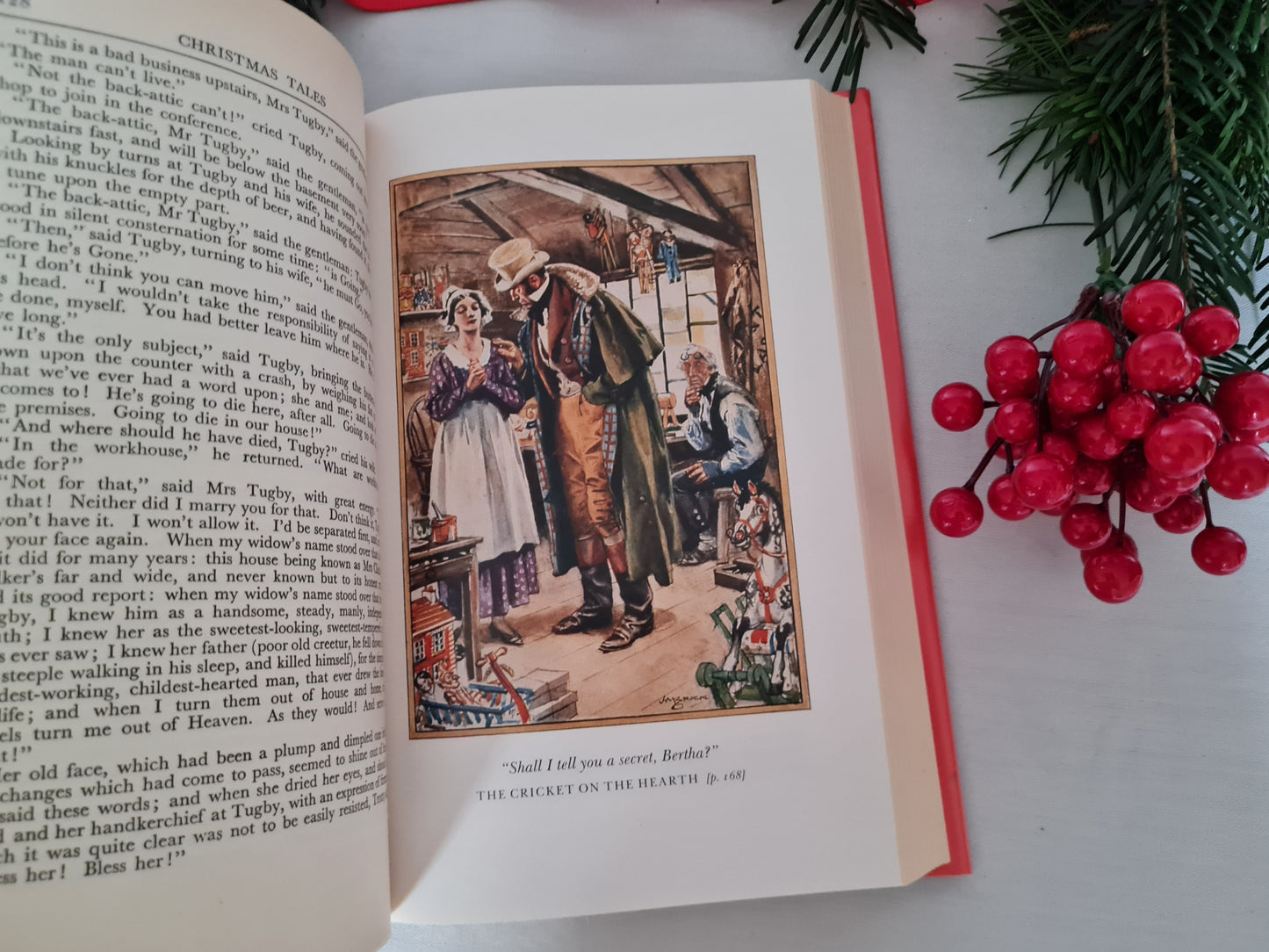 1988 Christmas Tales by Charles Dickens / Michael O'Mara Books, London / Wonderful Facsimile of Earlier Edition / Illustrations by HM Brock