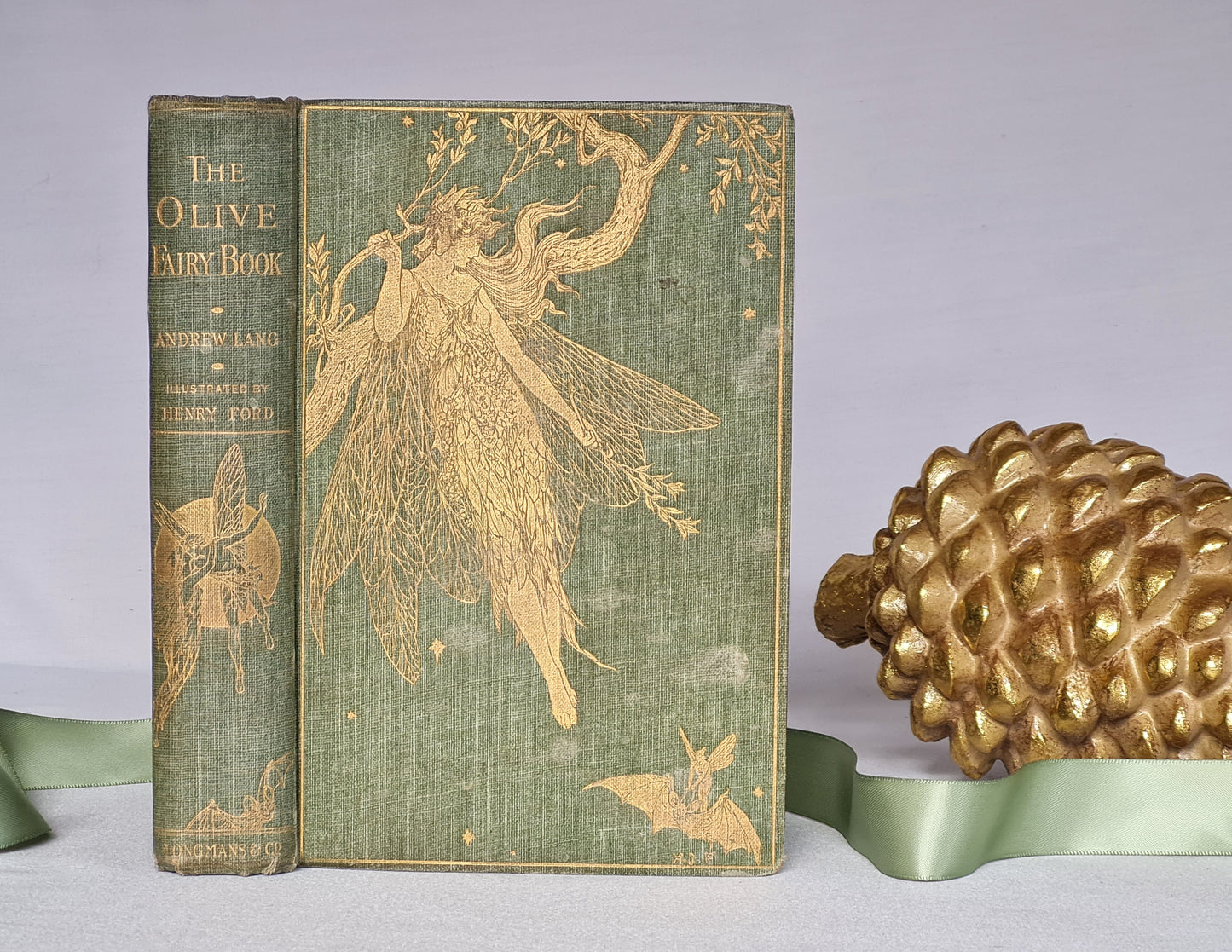 1907 The Olive Fairy Book Edited by Andrew Lang / FIRST EDITION / Beautiful Vintage Book of Fairy Tales / Numerous Illustrations / SCARCE