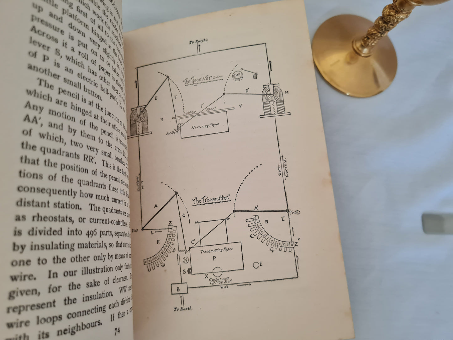 1927 The Romance of Modern Invention / Beautifully Bound in Full Leather / Marbled Page Edges and Endpapers / Illustrated / Good Condition