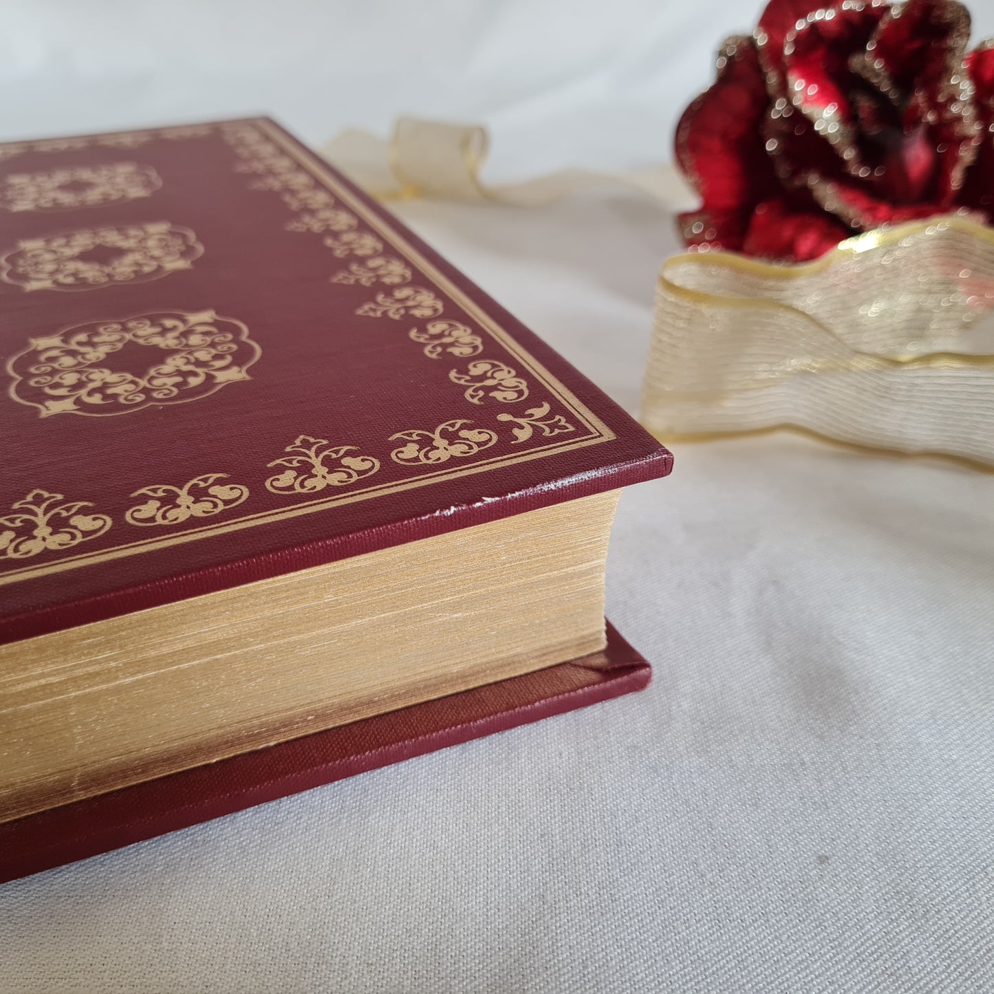 Jane Eyre by Charlotte Bronte / Extremely Rare Limited Edition / Quarter Dark Red Leather Bound / 22ct Gold Accent Decoration / Illustrated