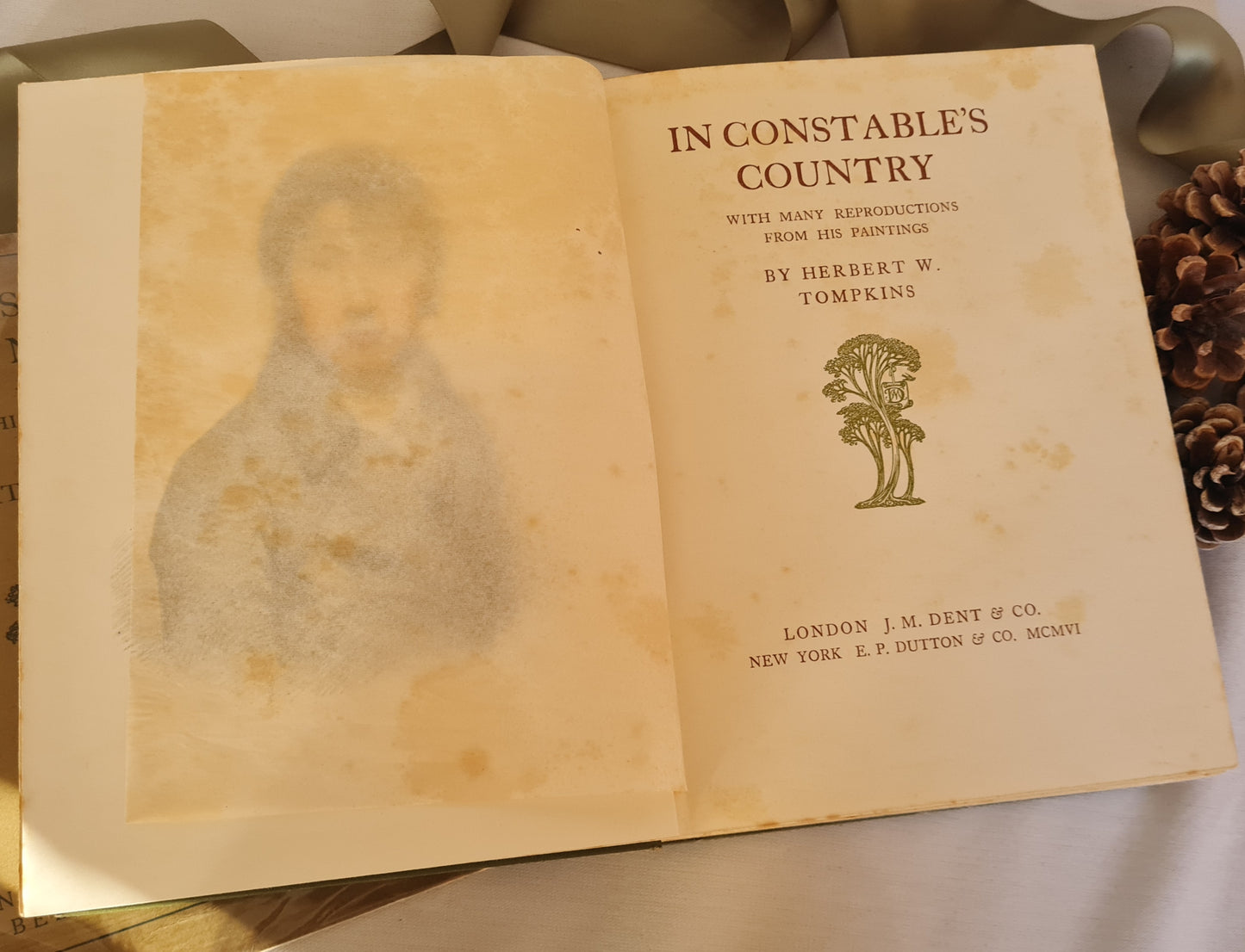 1906 In Constable's Country With Many Reproductions From His Paintings / JM Dent., London / Beautiful Antique Book / In Good Condition