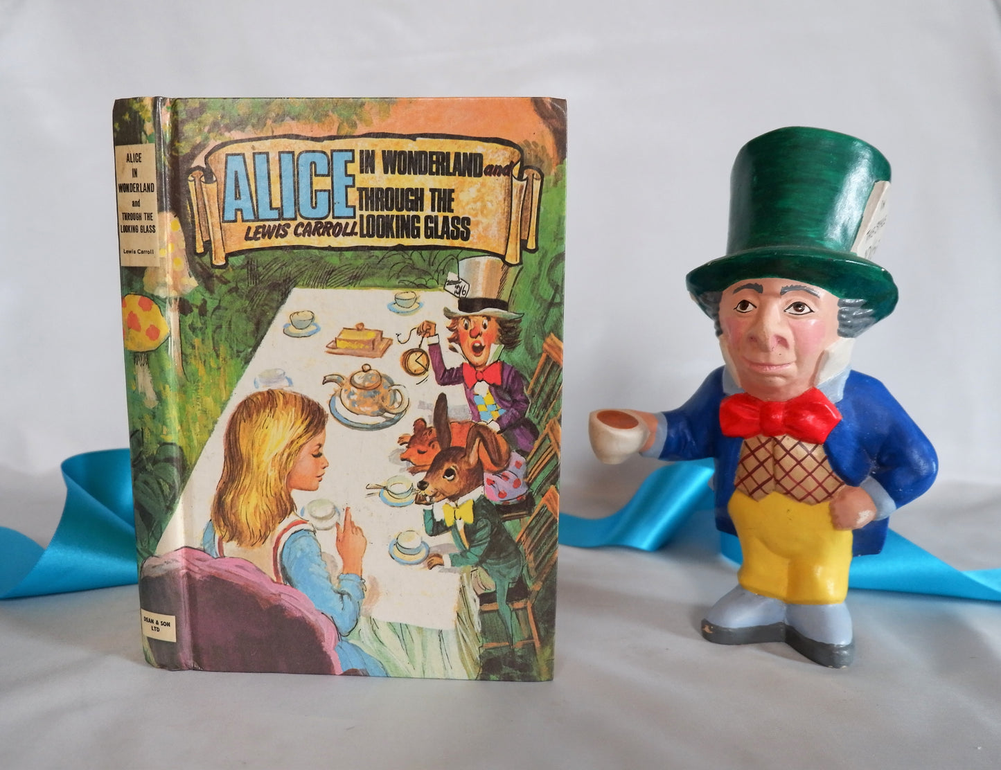 Alice's Adventures in Wonderland and Through the Looking-Glass by Lewis Carroll / c1970 Dean and Son, London / Vintage Hardback Edition