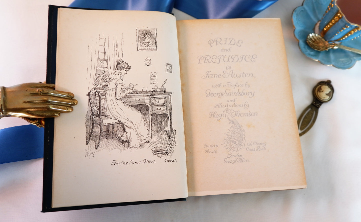 1895, Pride and Prejudice by Jane Austen / The Peacock Edition / George Allen, London / In EXCELLENT Condition/ Illustrated by Hugh Thomson