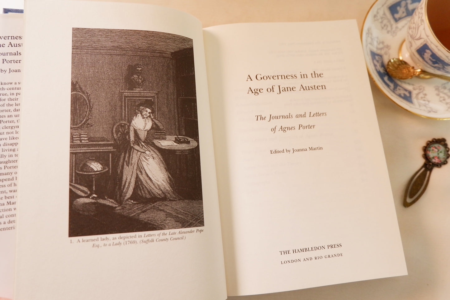 1998 A Governess in the Age of Jane Austen The Journals and Letters of Agnes Porter by Joanna Martin / FIRST Edition, The Hambledon Press